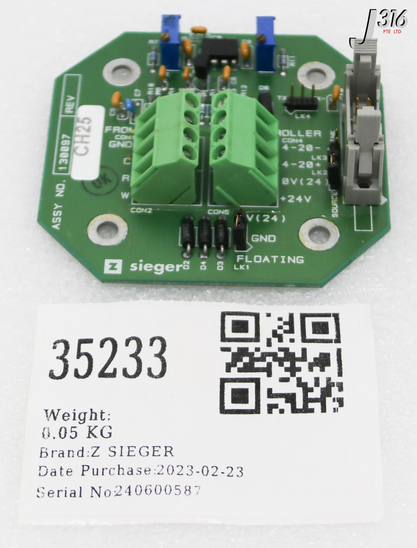 aーa 35233 Z SIEGER PCB, ASSY FOR DIGI CAT CALIBRATOR 130097 | eBay